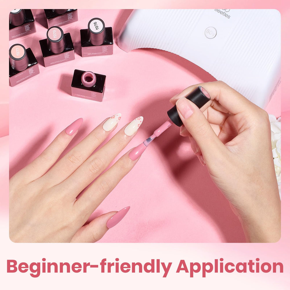 Beetle Nude Pink gel polish set beginner-friendly steps enable fast, confident manicures.