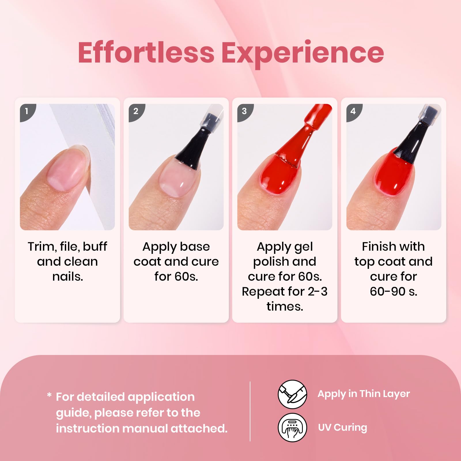 Beetle Nude Pink gel polish set long-lasting wear fits daily activities like handwashing.