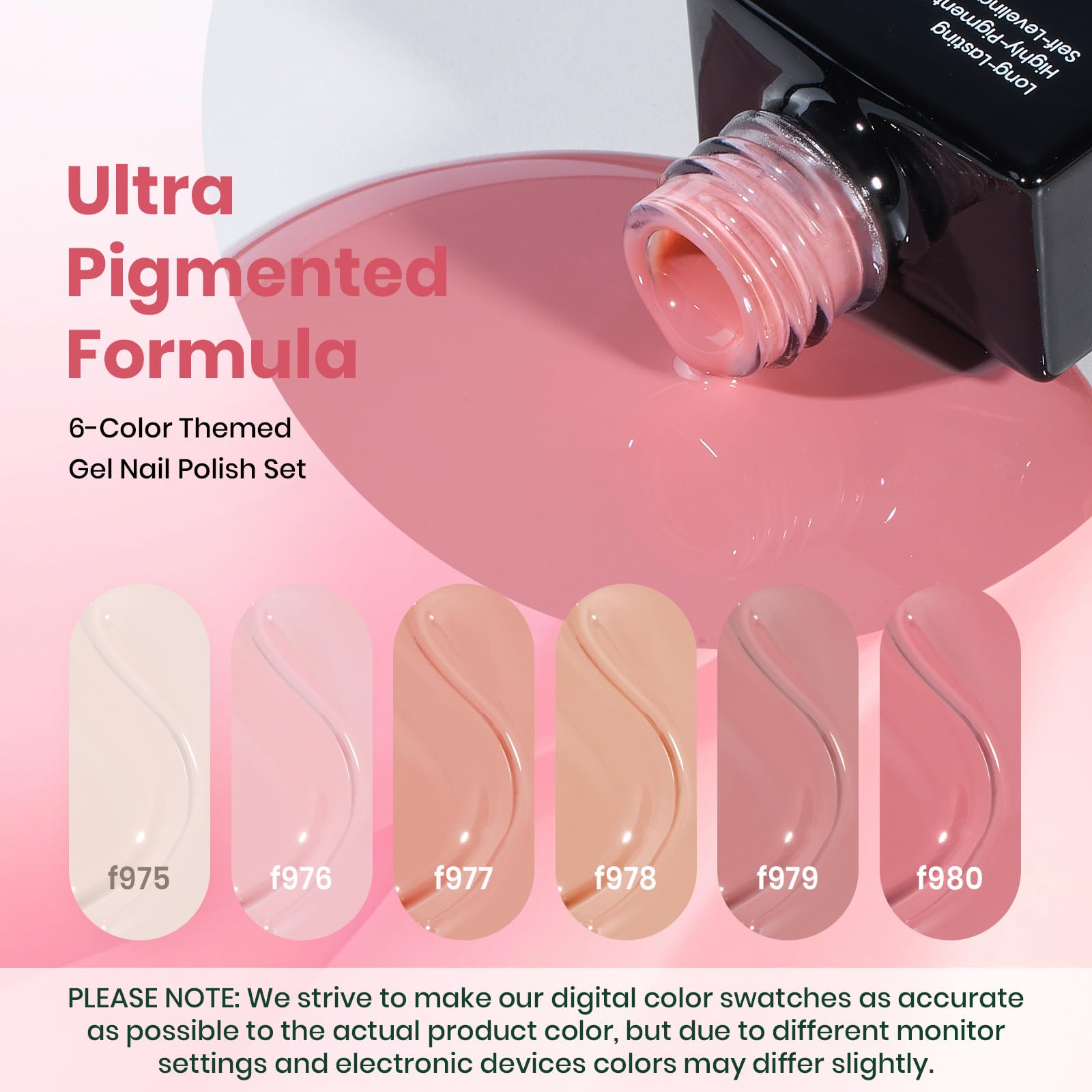 Beetle Nude Pink gel polish set top coat finish delivers lasting shine and durability.