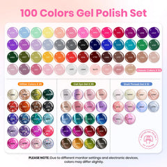 Beetles 119 PCS gel set color swatches display, perfect for choosing seasonal shades
