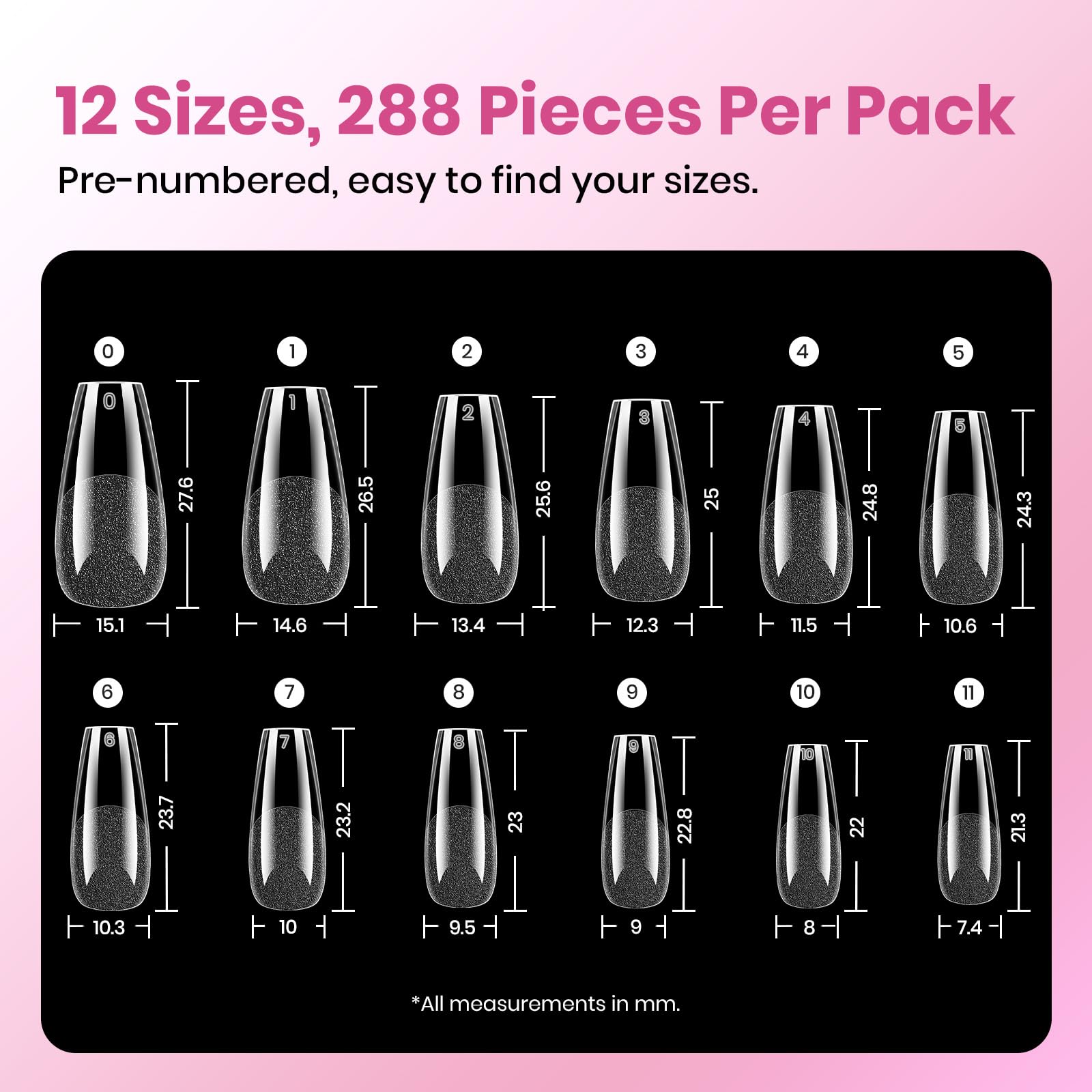 Beetles 12 sizes ensure precise fit for each finger.