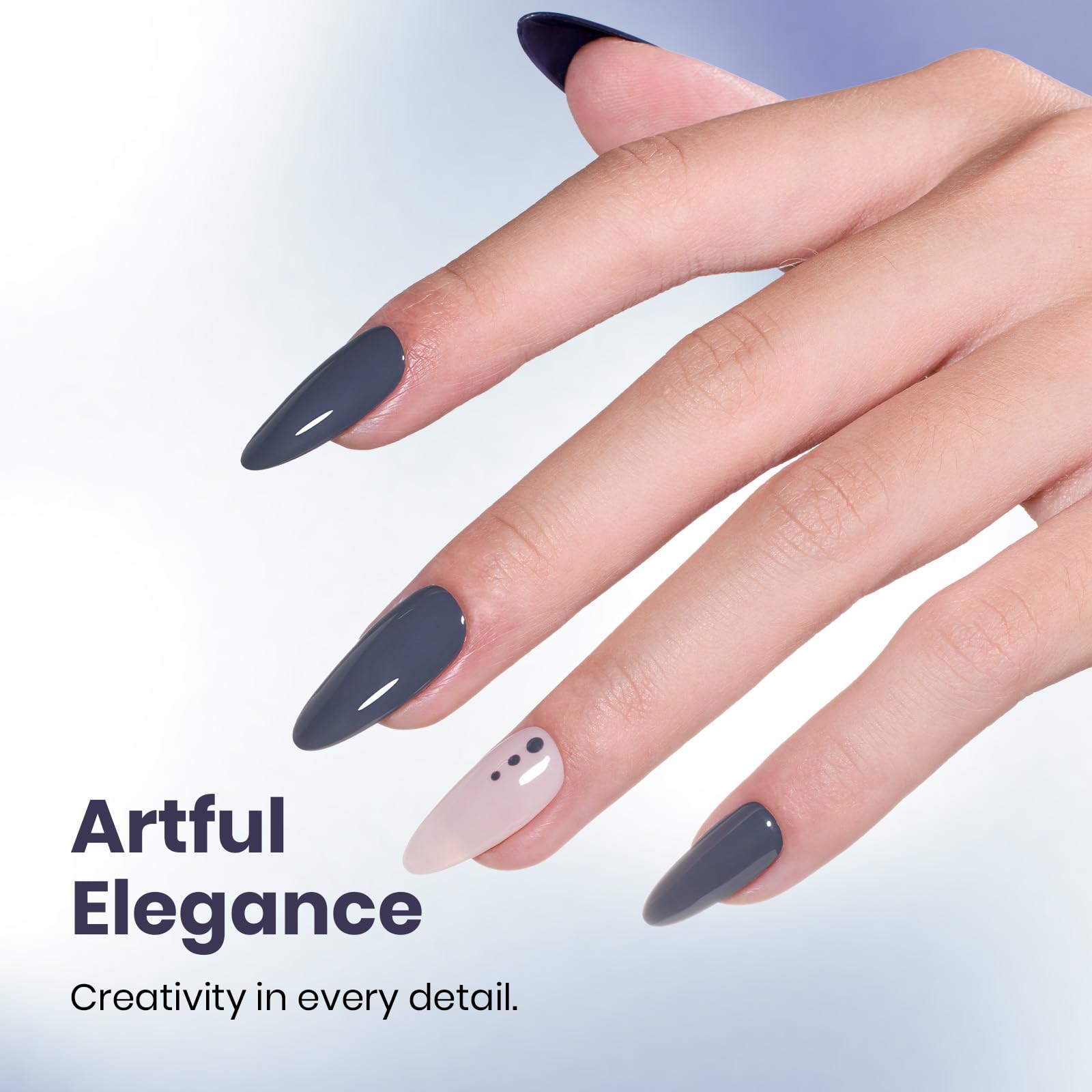 Beetles 15ml dark-grey gel polish ideal for long-lasting color.