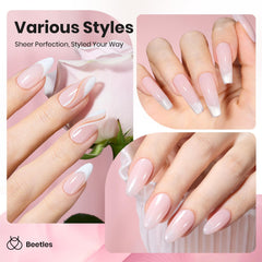 Beetles 28-day wear gel gloss on nude-pink for long-lasting shine