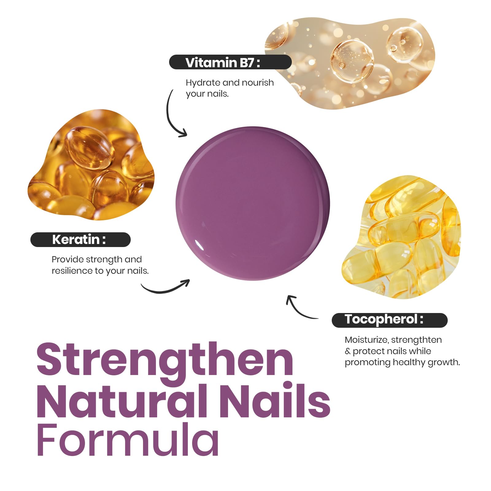 Beetles 2-in-1 strengthener and ridge filler for stronger nails.