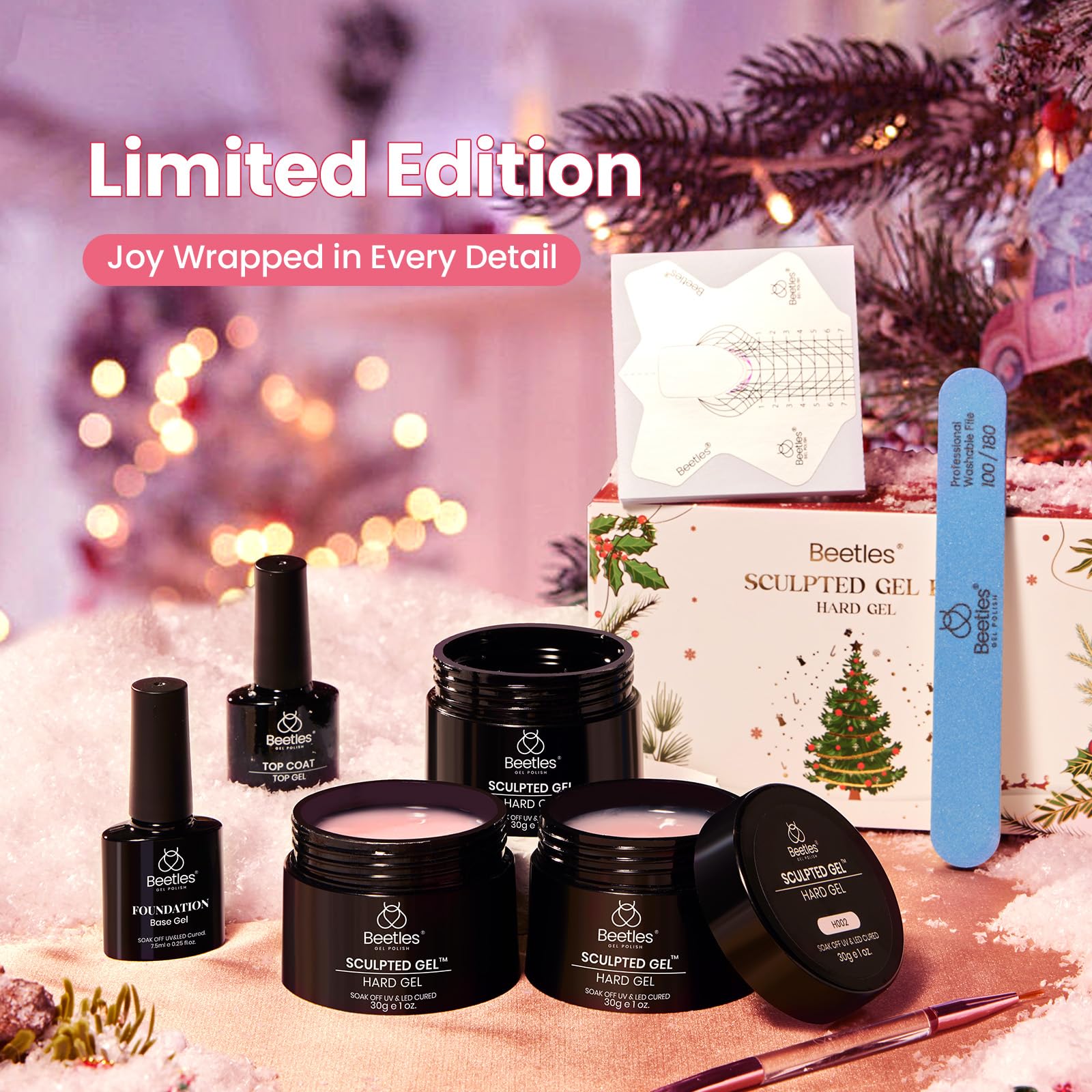 Beetles 9-in-1 builder gel enables multiple nail effects.