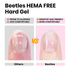 Beetles 9-in-1 pink builder gel in action for extensions