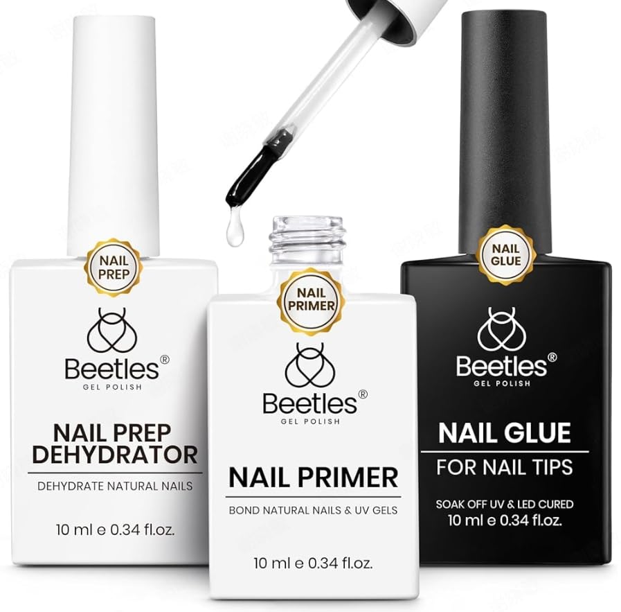 Beetles 9-in-1 nail glue bottle enables versatile bonding and base gel use.