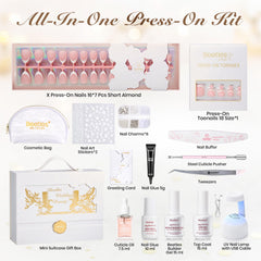 Beetles all-in-one kit with glue and builder for easy at-home nail creations