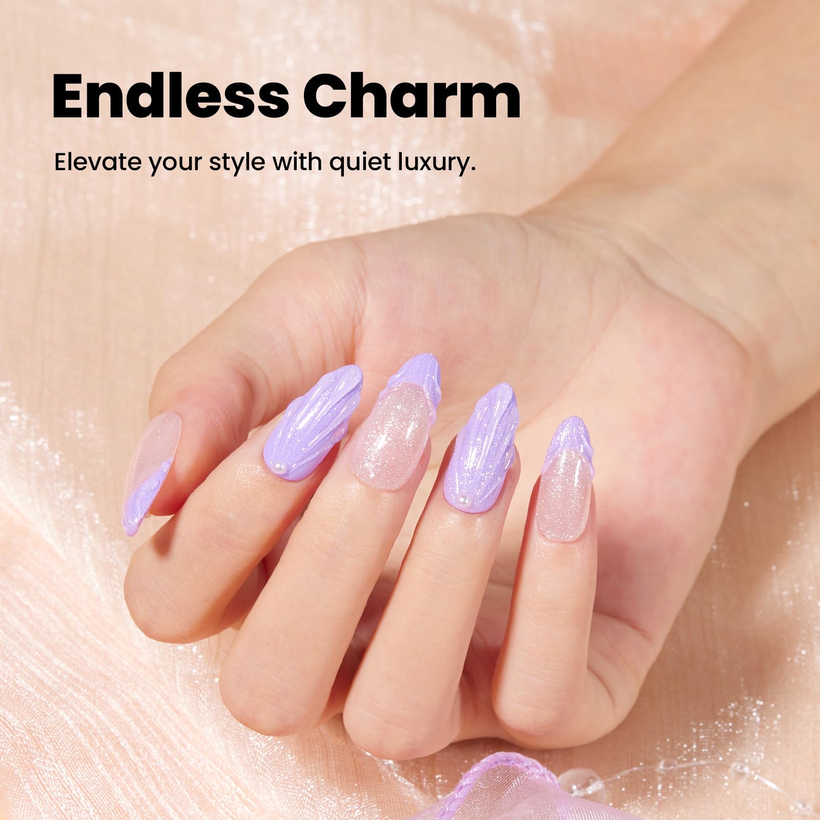 Beetles pink glitter finish for a feminine, party-ready look.