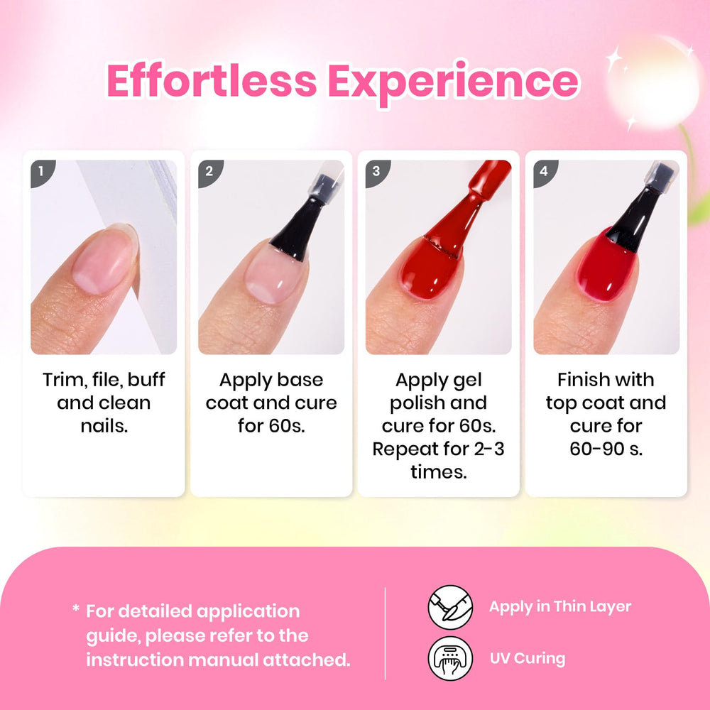 Beetles at-home manicure routine with this gel set.