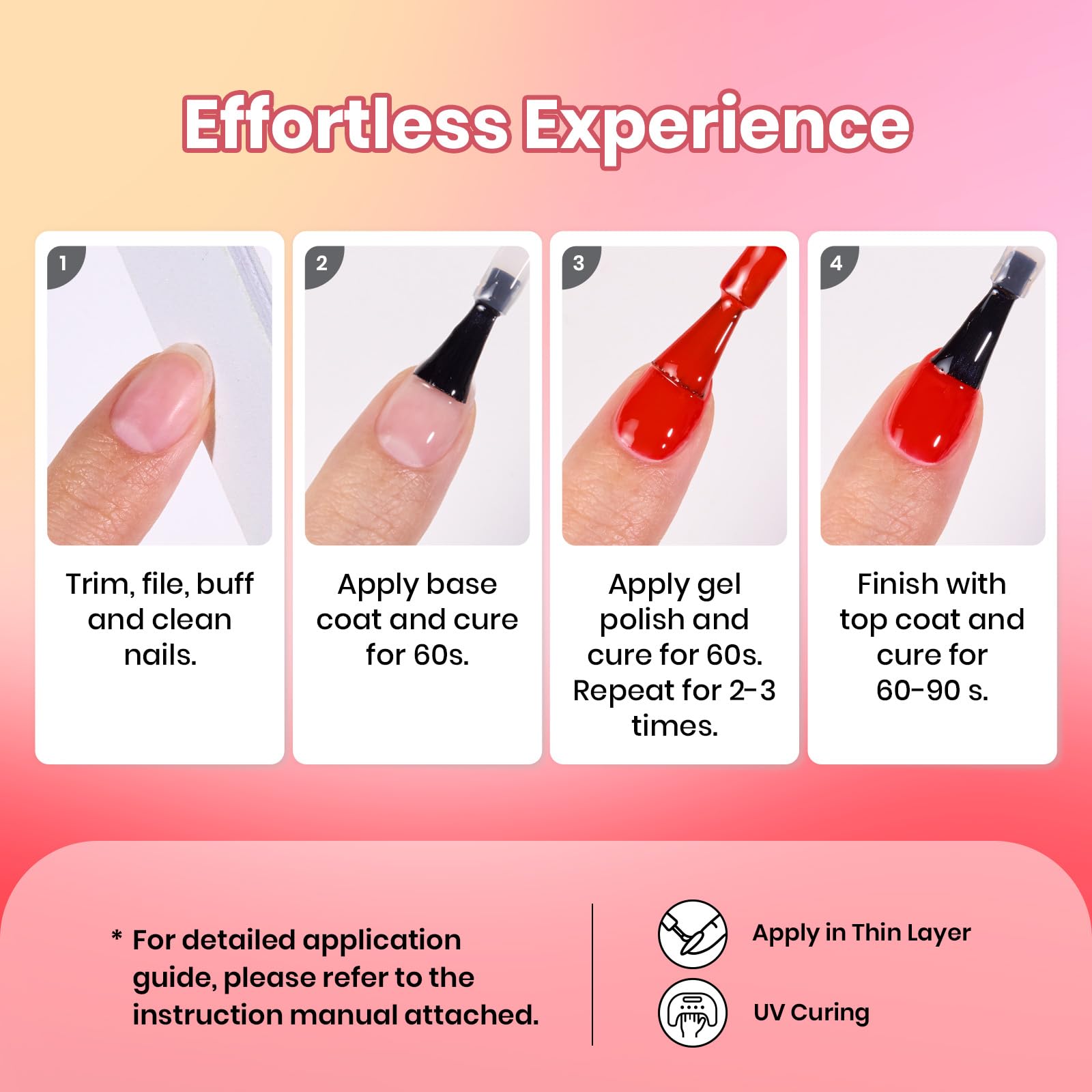Beetles gel polish kit supports at-home manicures; base and top coats sold separately.