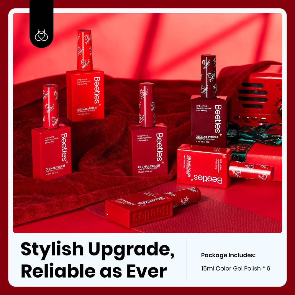 Beetles six-nail color kit ready for DIY manicure sessions.