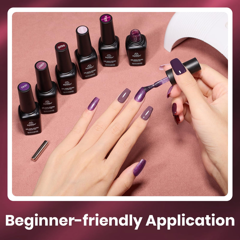 Beetles at-home nail art setup showcasing easy application with lamp