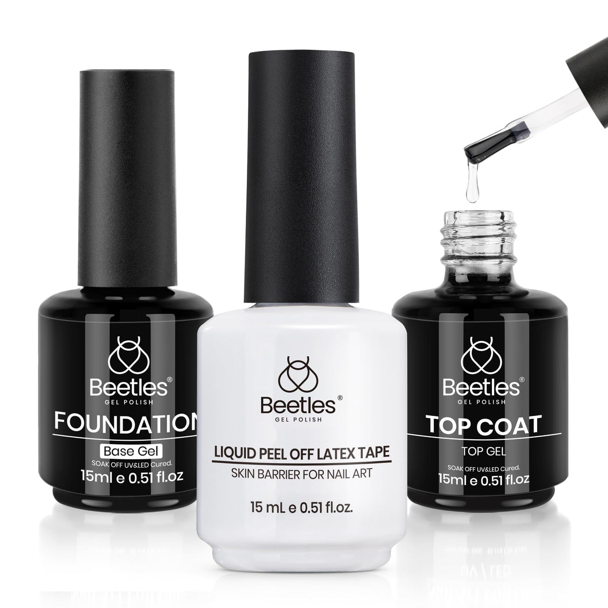 Beetles base coat 15ml primes nails for stronger adhesion and a smooth foundation.