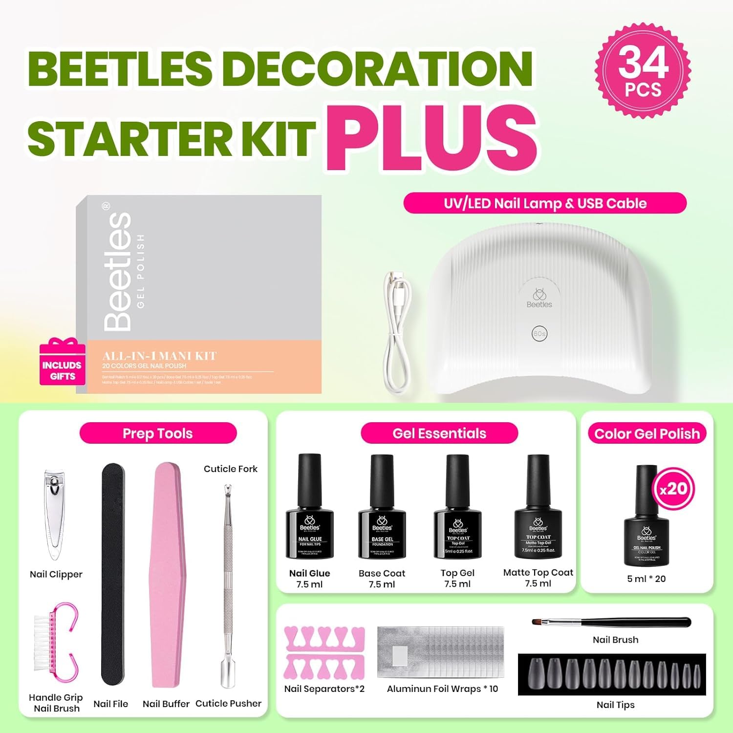 Beetles base coat bottle ensures strong adhesion for lasting color.