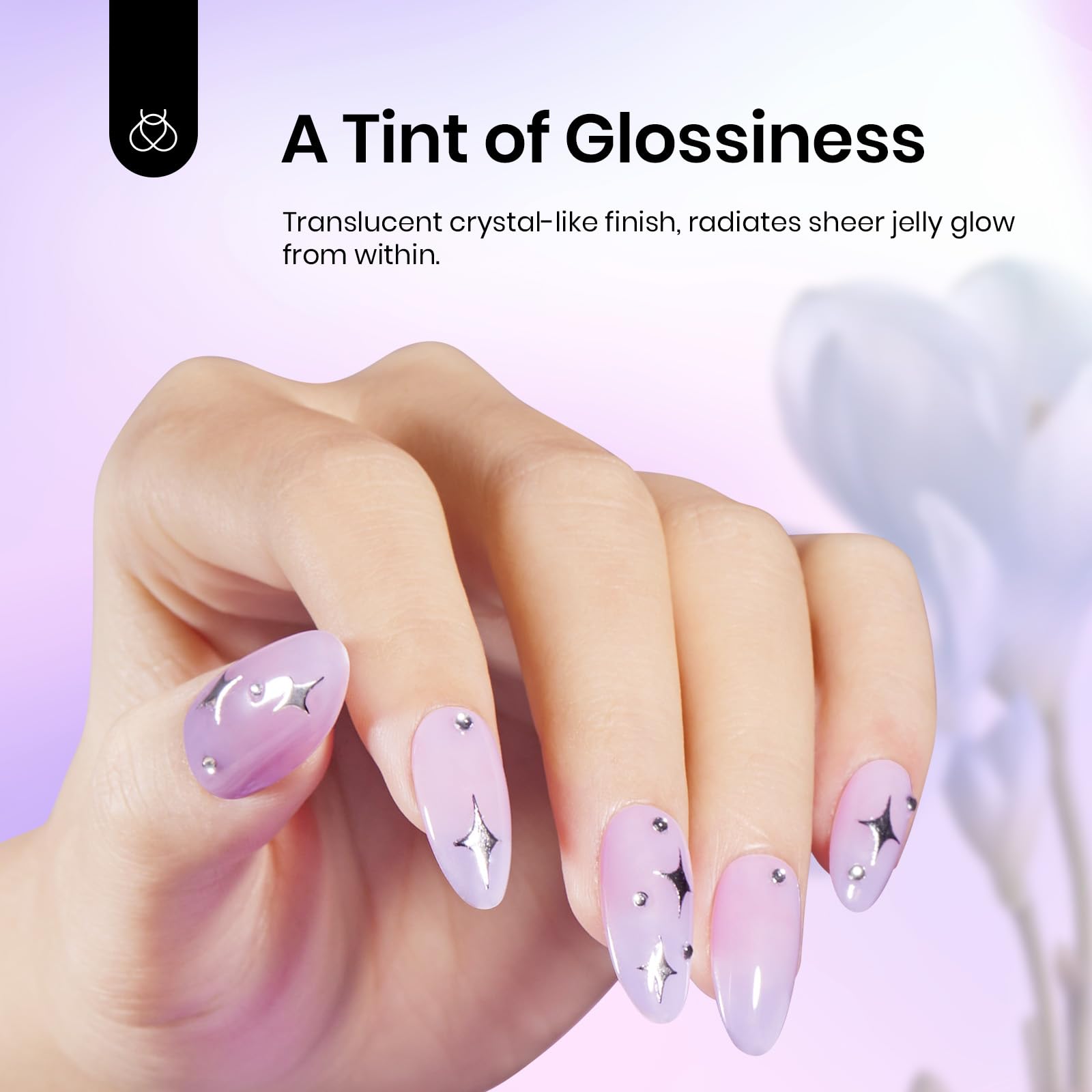 Beetles Purple Jelly Gel Polish packaging with reminder that base and top coats are not included.