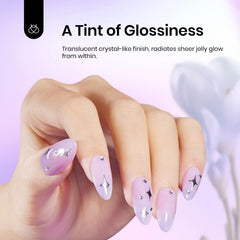 Beetles Purple Jelly Gel Polish packaging with reminder that base and top coats are not included.