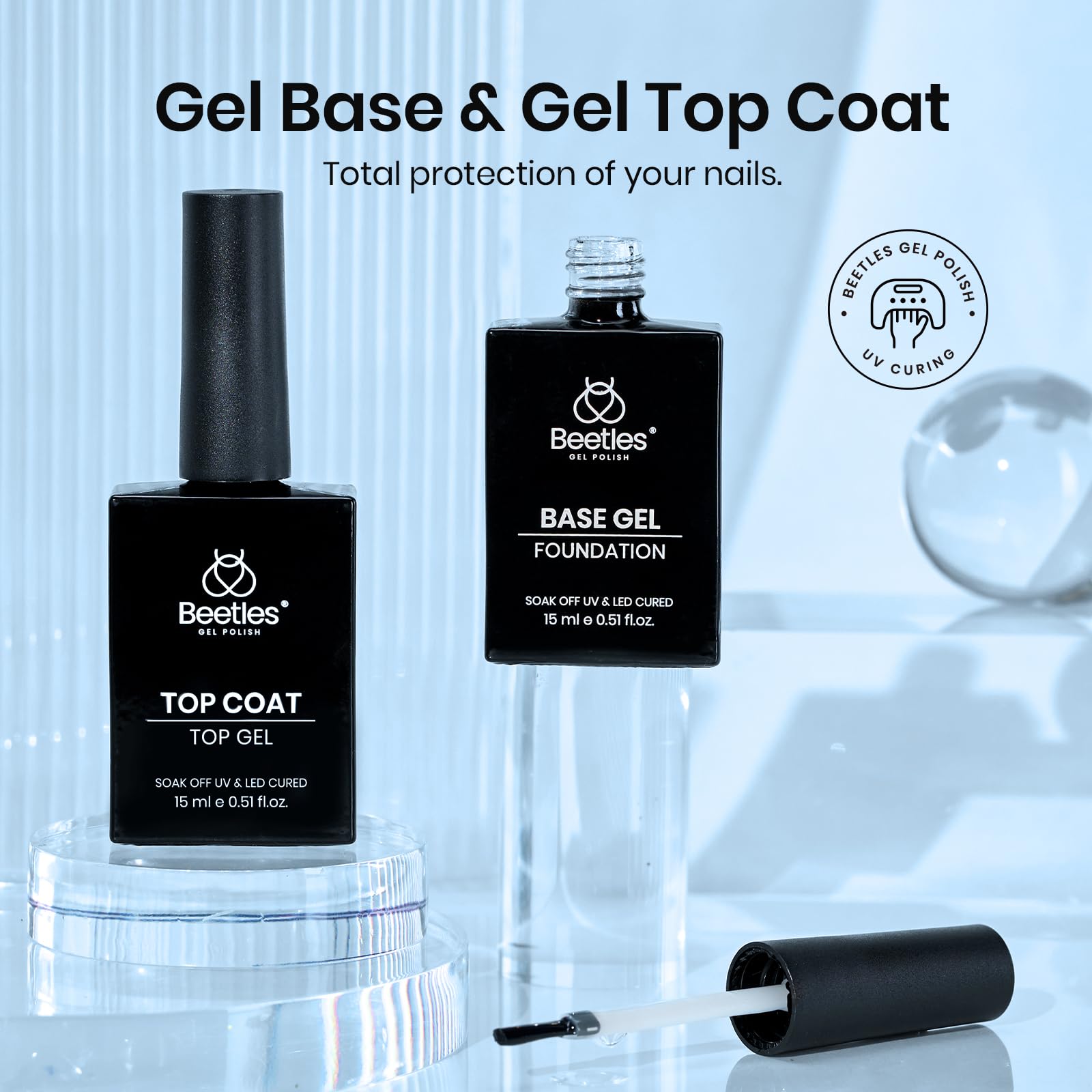 Beetles Base Coat tacky layer forms solid color foundation.
