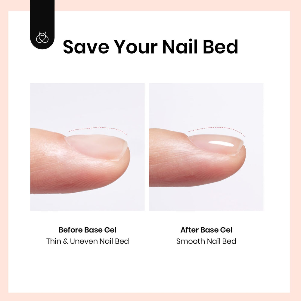 Beetles Base Coat for press-on nails, easy changes for parties.