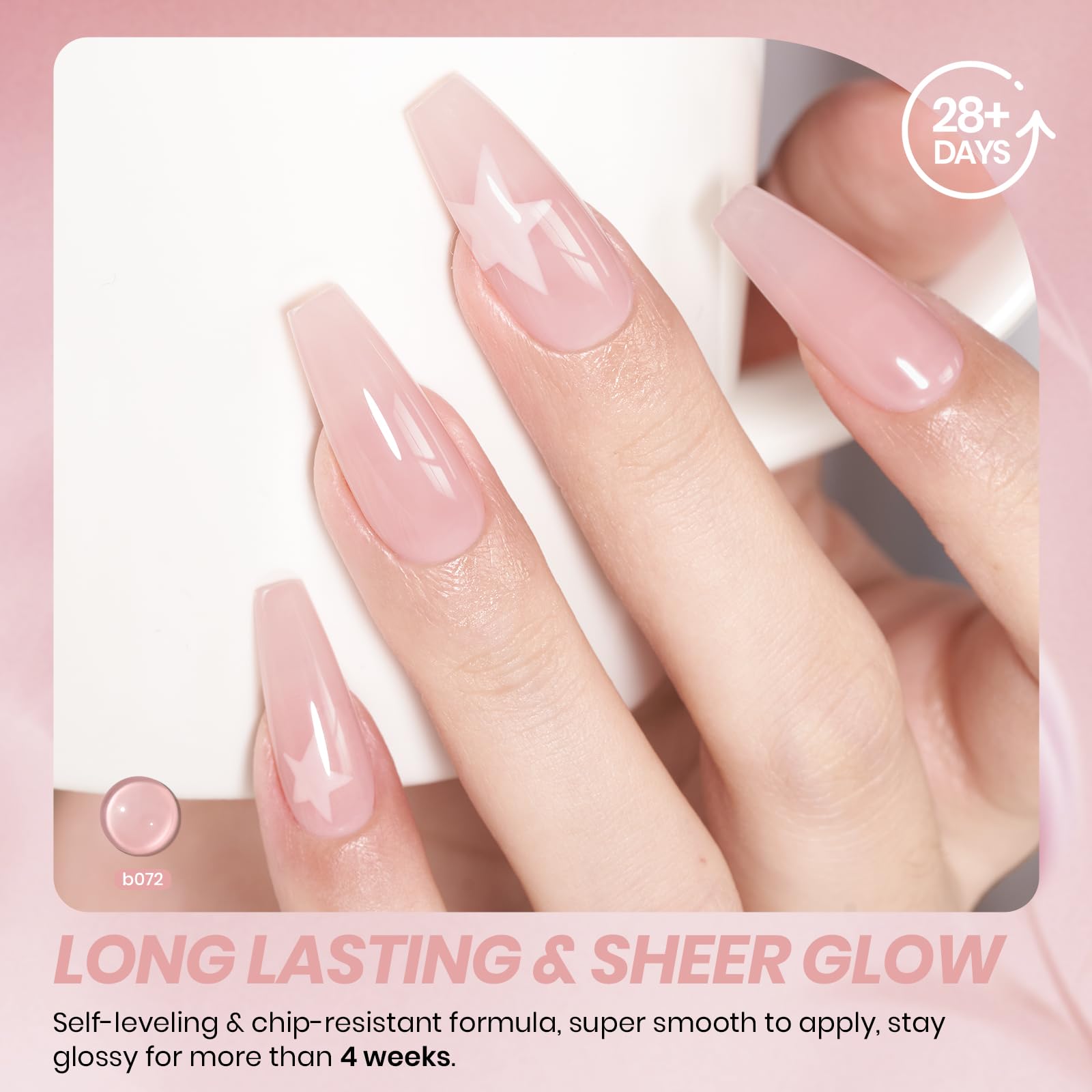 Beetles base color nude pink jelly for a safe, toxin-free look