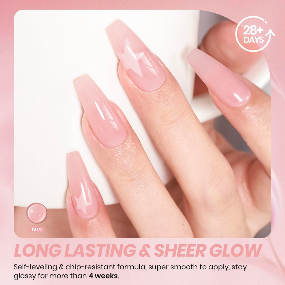 Beetles base color nude pink jelly for a safe, toxin-free look