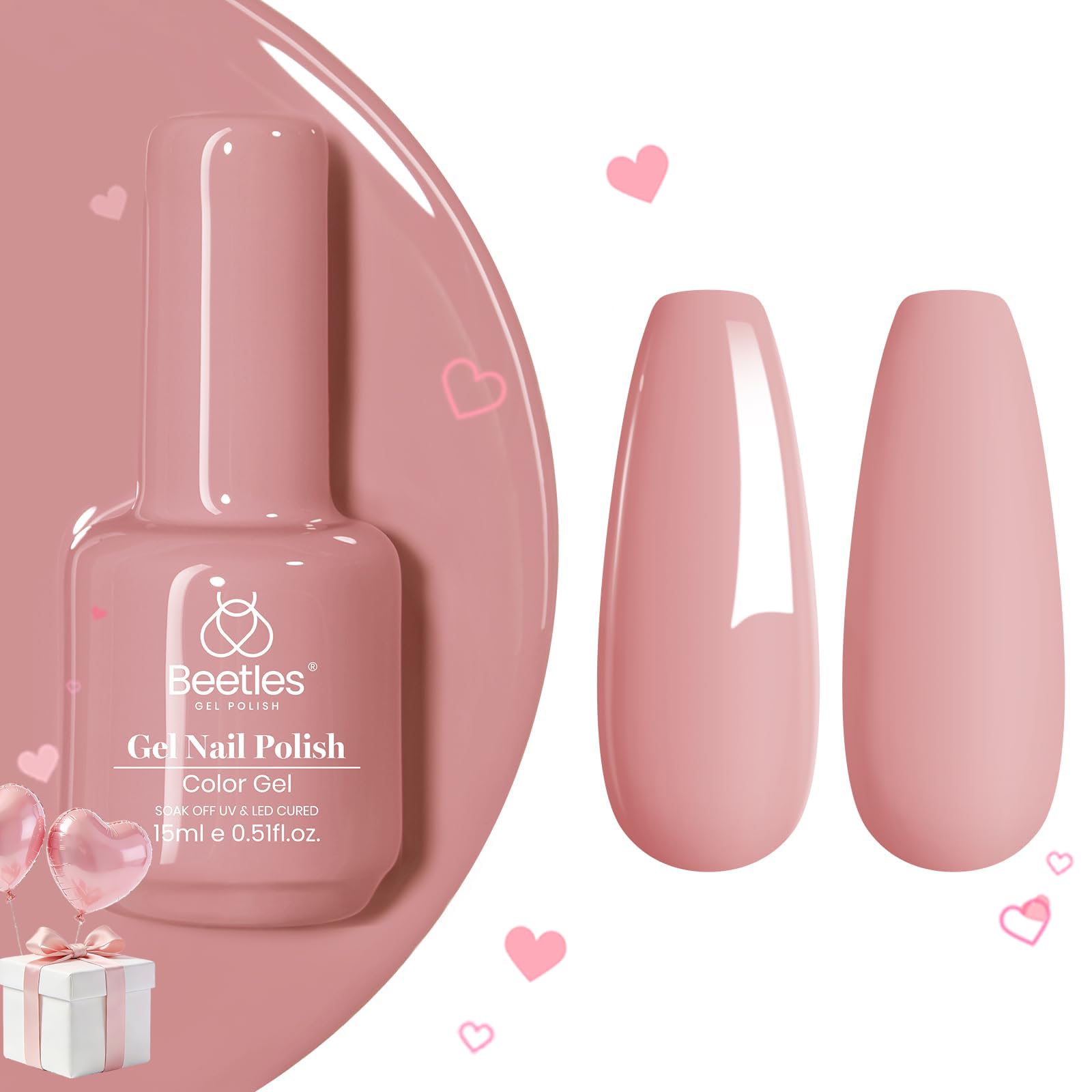 Beetles Pink Gel Polish guide: base and top coat needed for durability.