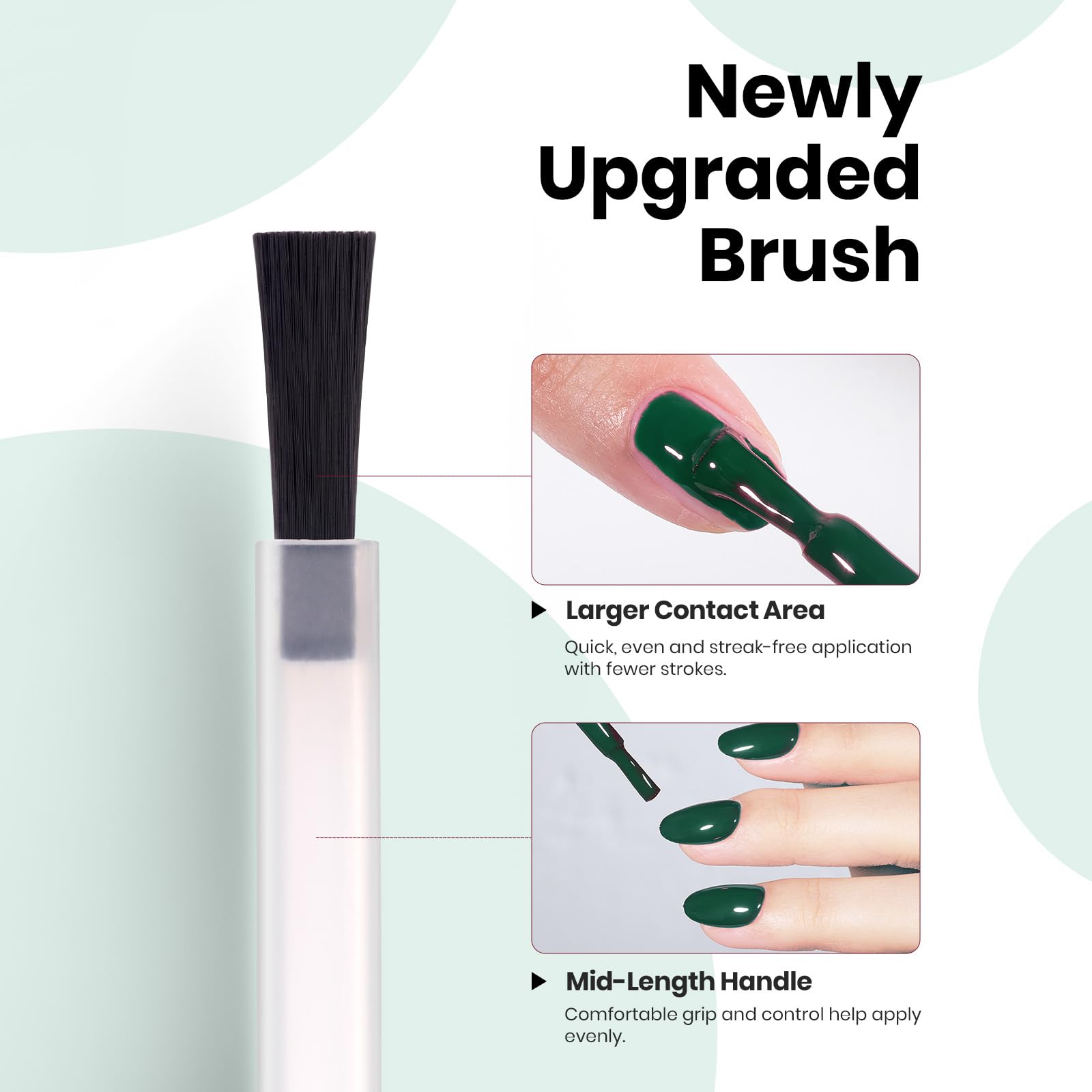 Beetles Green Gel Polish image noting base/top coat sold separately