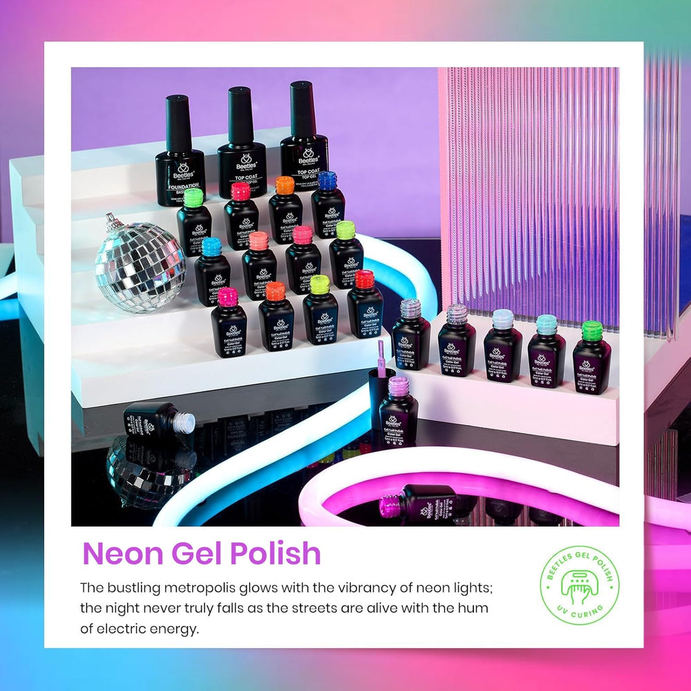 Beetles base coat and top coats in a three-piece set for lasting wear