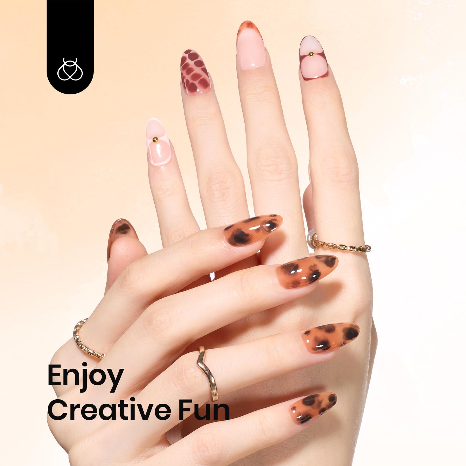 Beetles Blooming Gel floral print yields delicate blossoming nail art