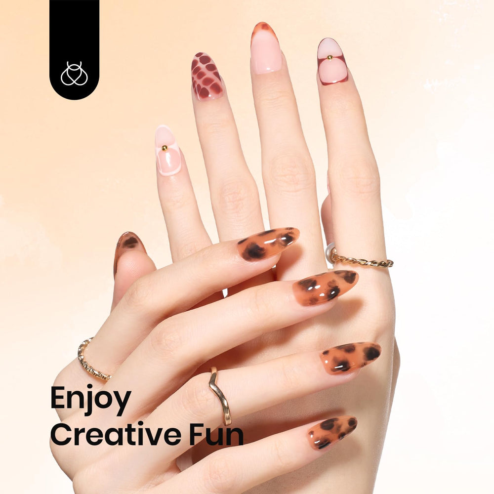 Beetles Blooming Gel floral print yields delicate blossoming nail art