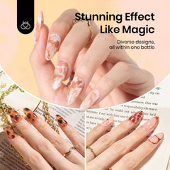 Beetles Blooming Gel marble effect for chic marble nails