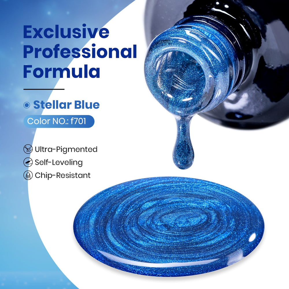 Beetles Blue Cat Eye Gel Polish demonstrates magnetic patterns for stylish nails at home.