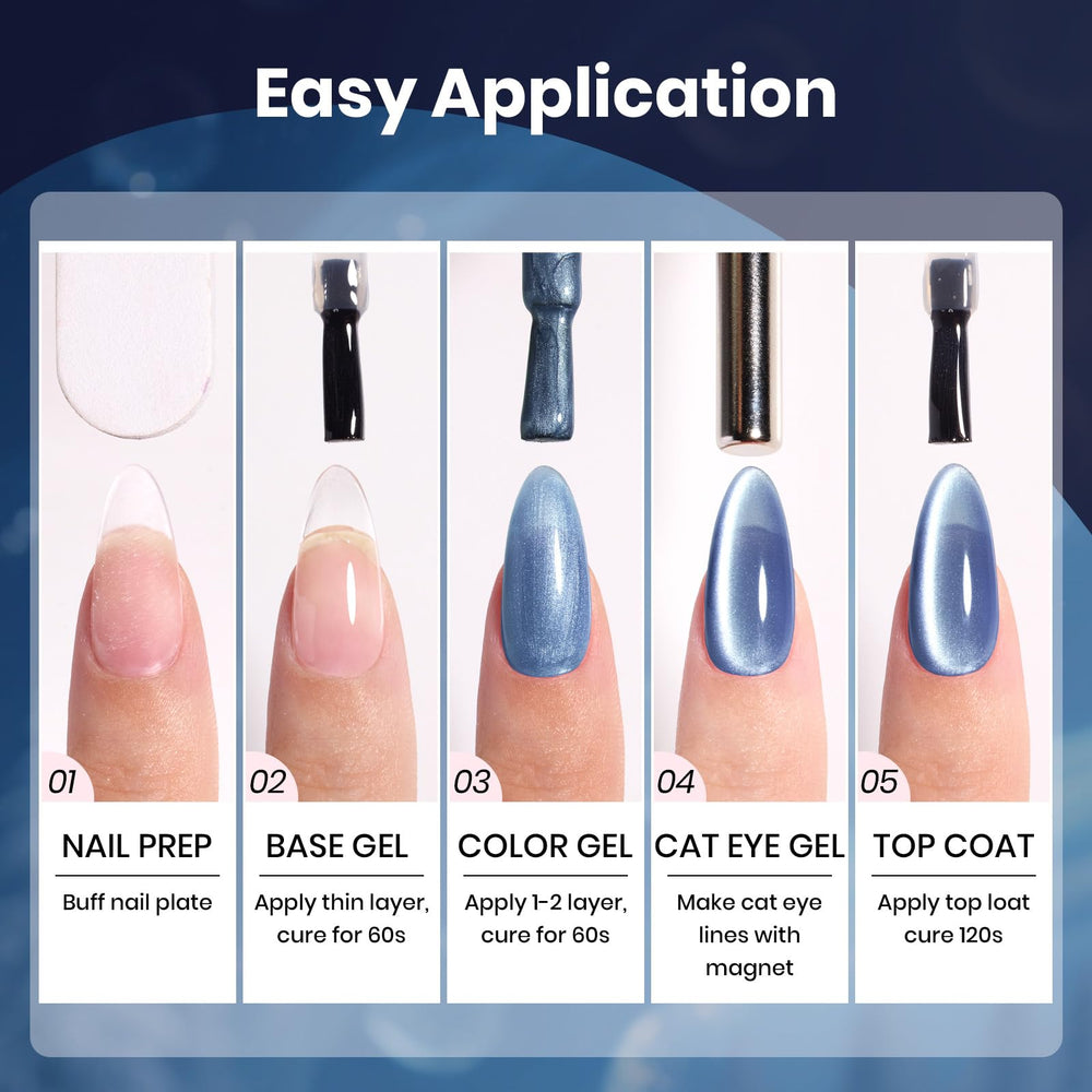Beetles Blue Cat Eye Polish gift-ready packaging for beauty lovers.