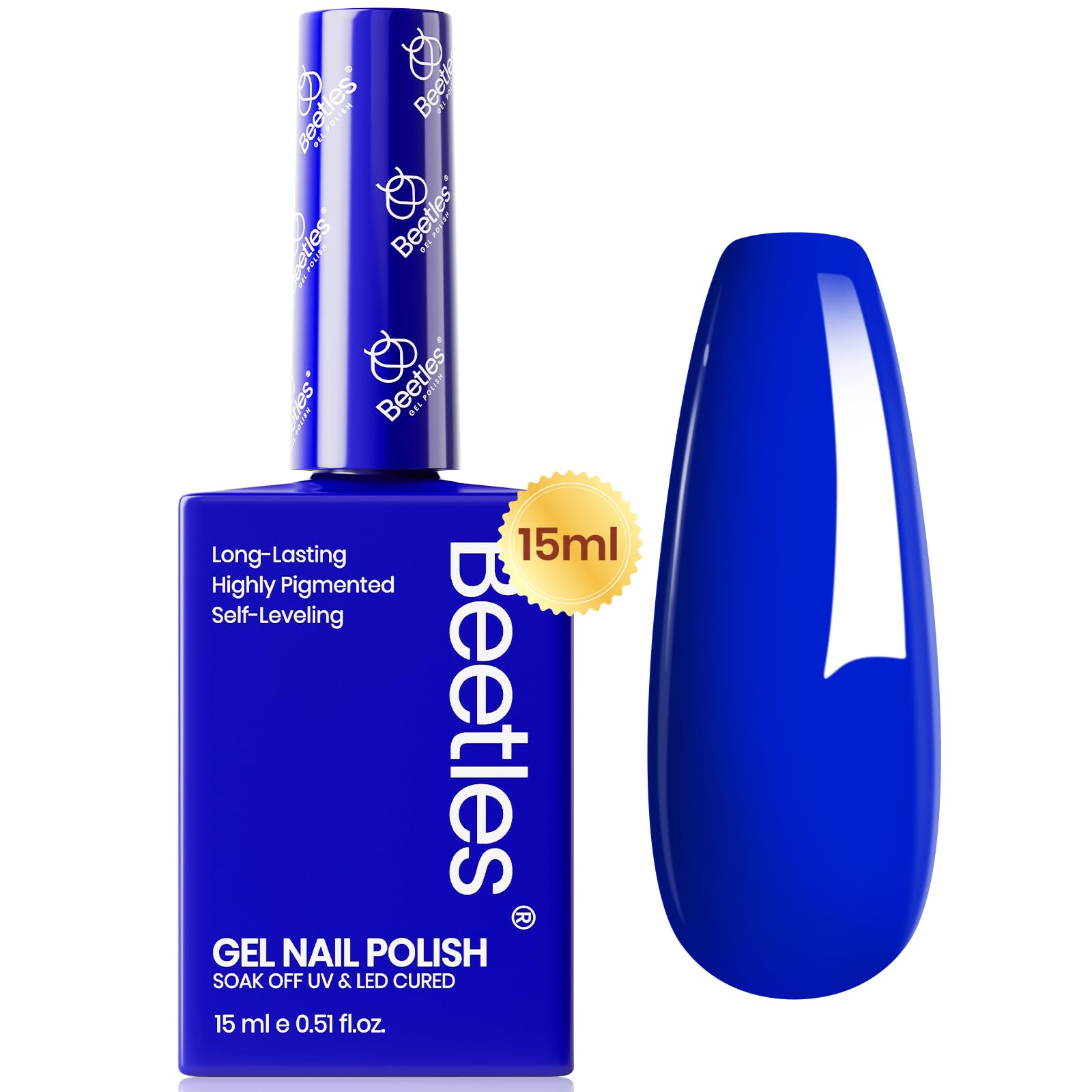 Beetles Blue Gel Nail Polish ideal for DIY home or salon use