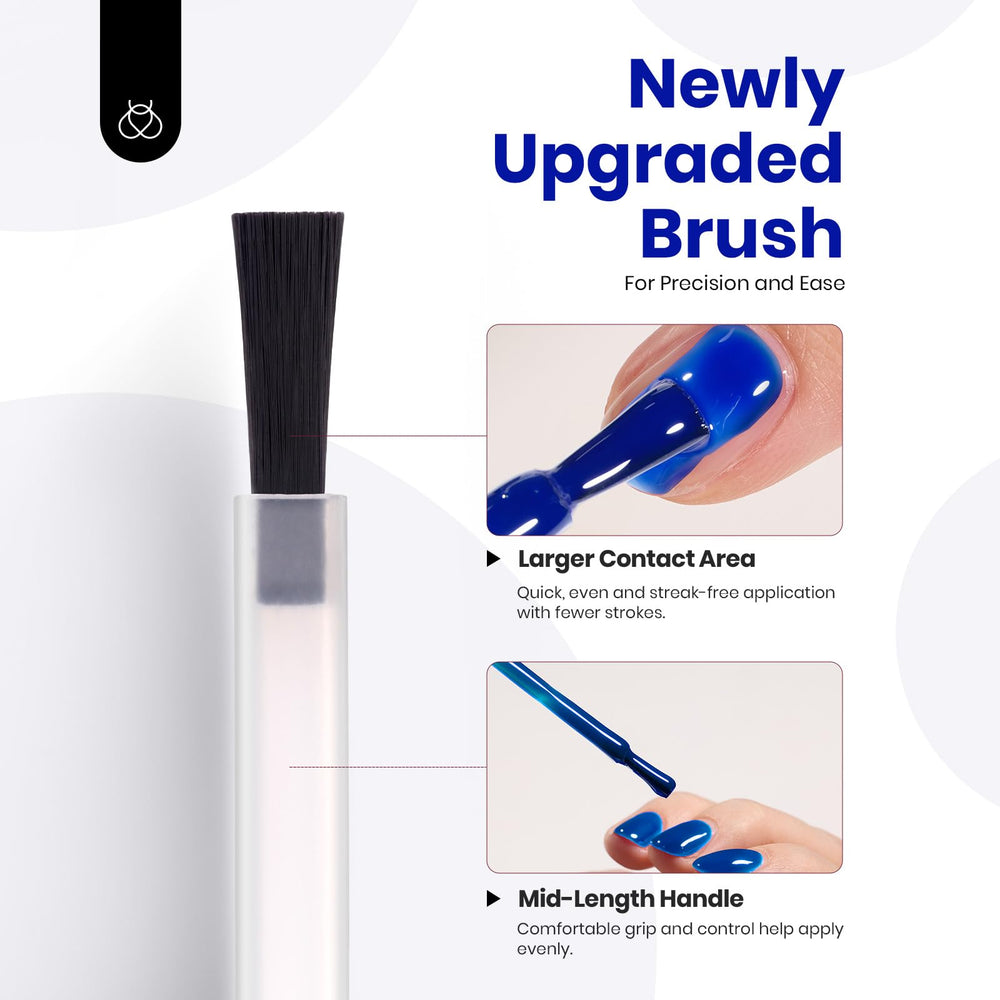 Beetles Blue Gel Nail Polish glossy finish enhances high shine nails