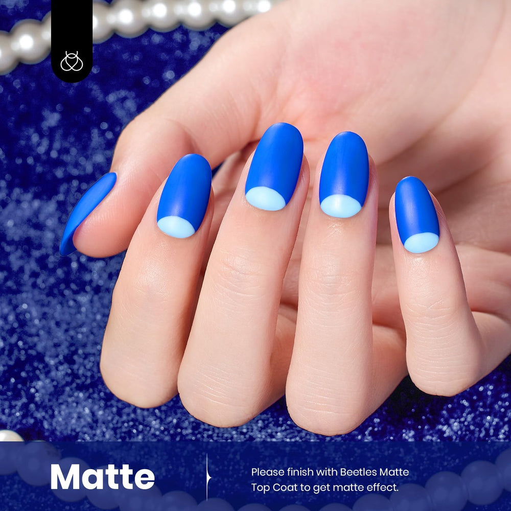 Beetles Blue Gel Nail Polish LED curing session demonstrates rapid hardening