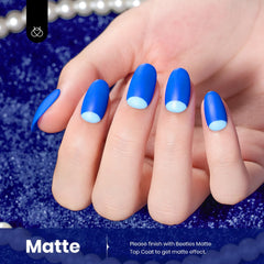 Beetles Blue Gel Nail Polish LED curing session demonstrates rapid hardening