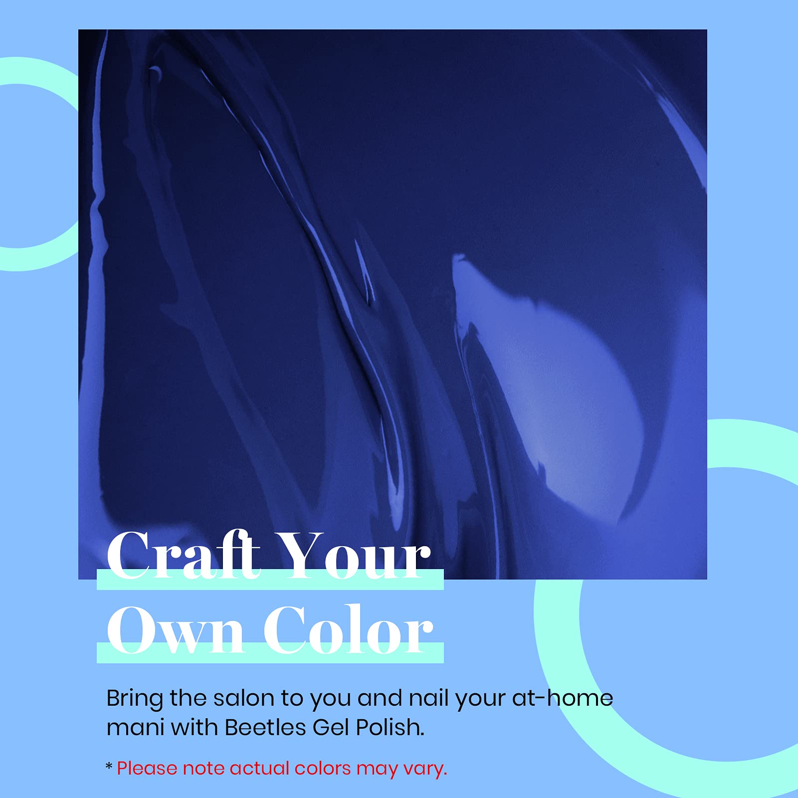 Beetles Gel Polish packaging featuring cobalt blue shade, ideal as a gift.