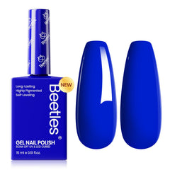 Beetles Blue Gel Nail Polish royal blue bottle for bold color at home