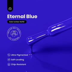 Beetles blue gel nail polish brush stroke demonstrates a smooth, even application