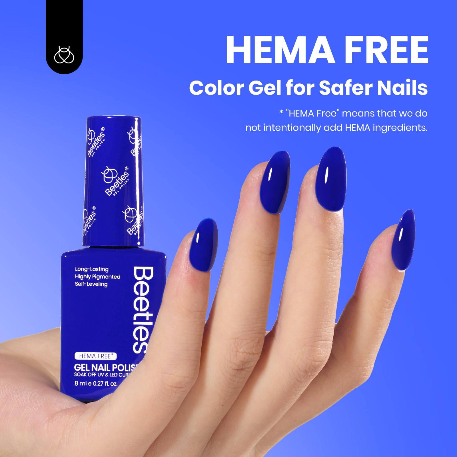 Beetles blue gel polish swatches display royal navy color accuracy on skin