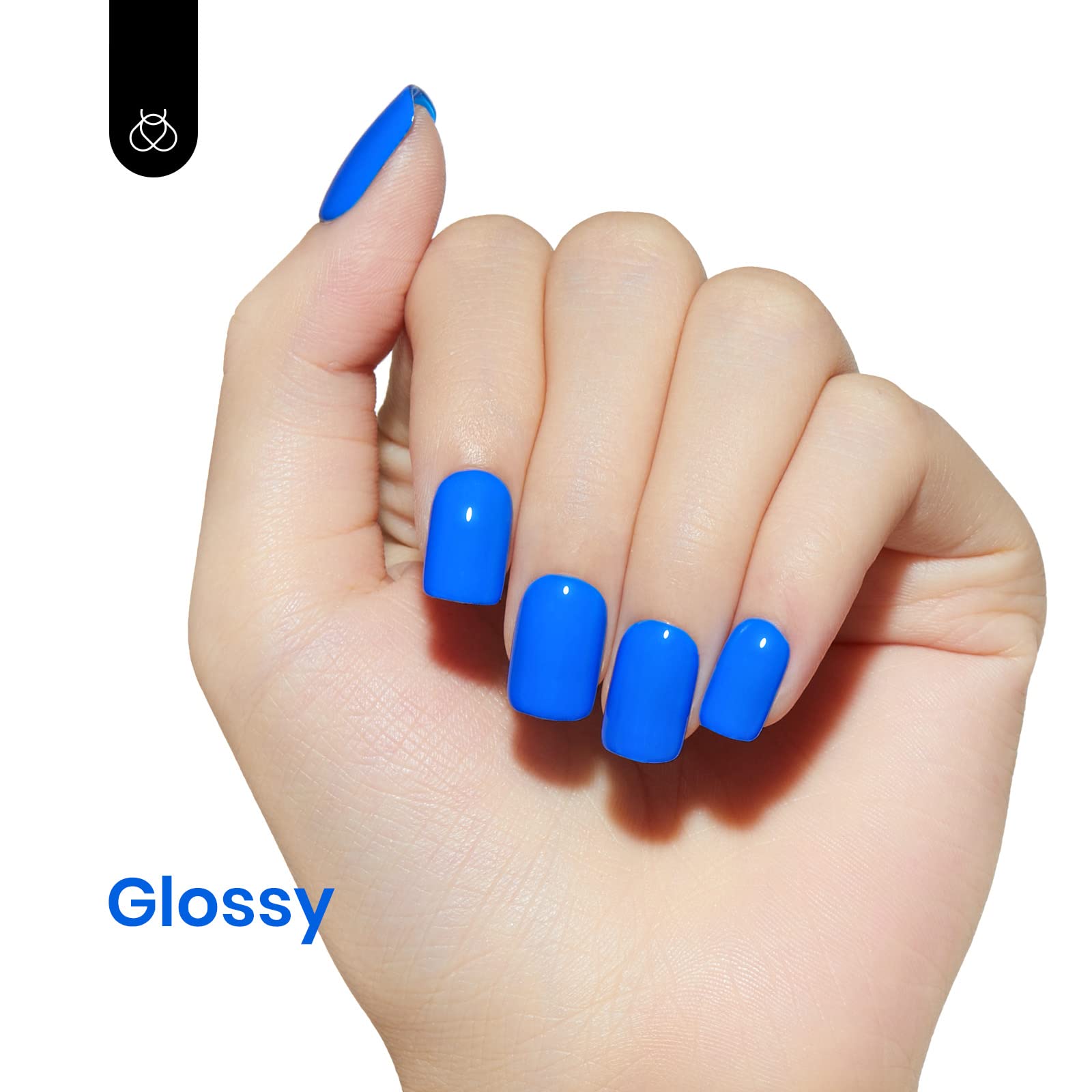 Beetles Blue Gel Nail Polish with UV-LED lamp setup demonstrates curing ease.