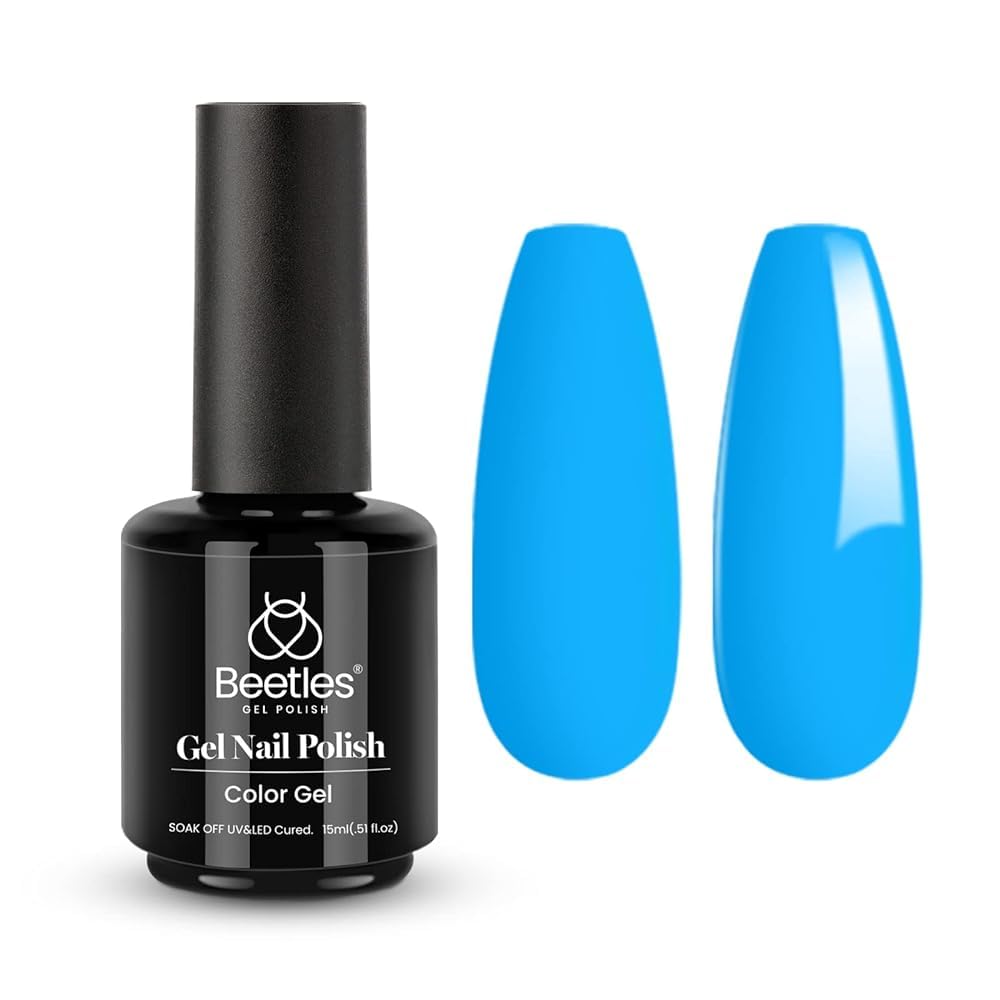 Beetles blue gel polish highlights holiday-ready manicure ideas