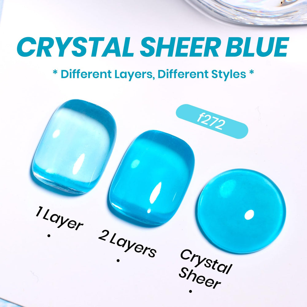 Beetles blue jelly gel layer build illustrating opacity with multiple coats