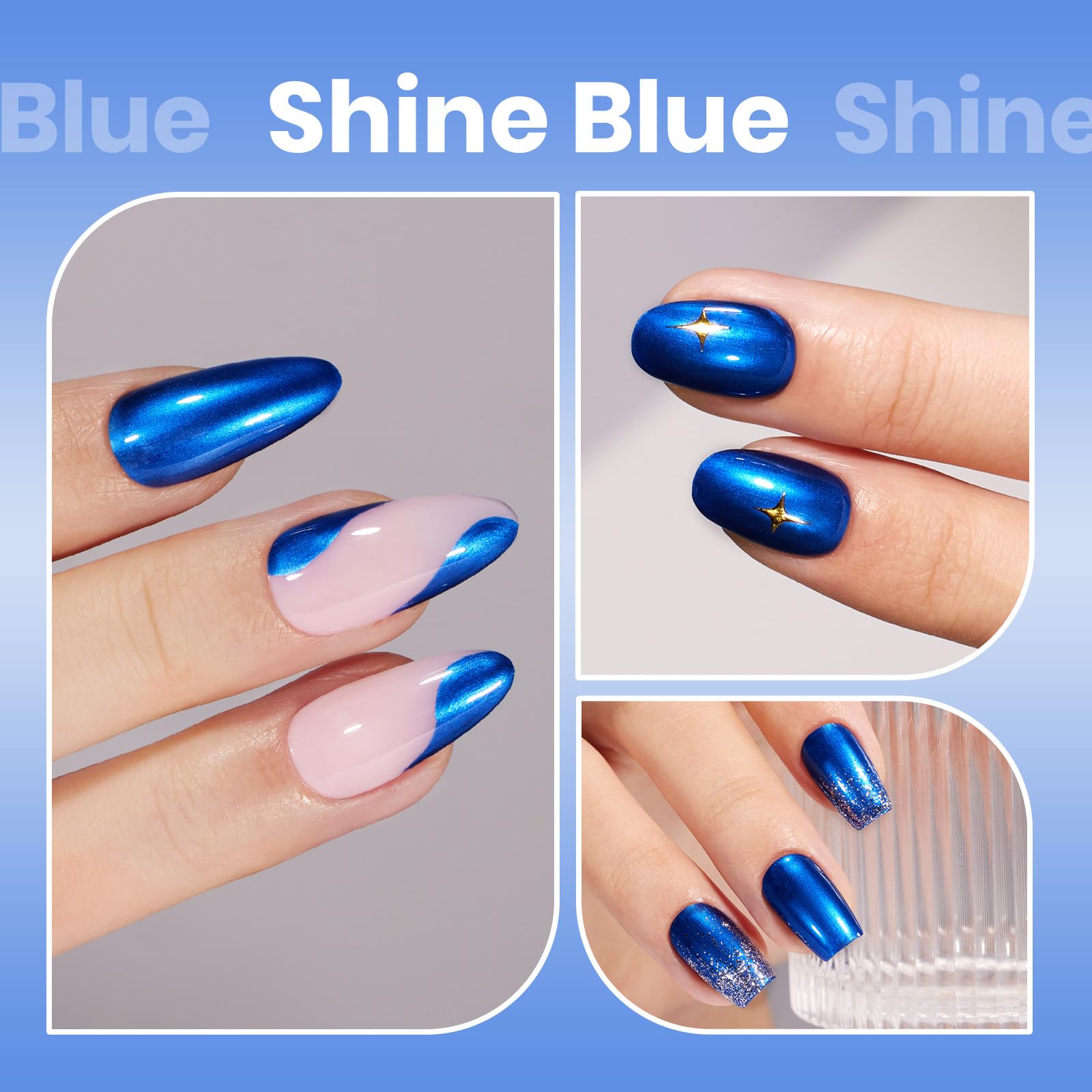 Beetles Blue Mirror Nail Polish glossy finish catches light beautifully