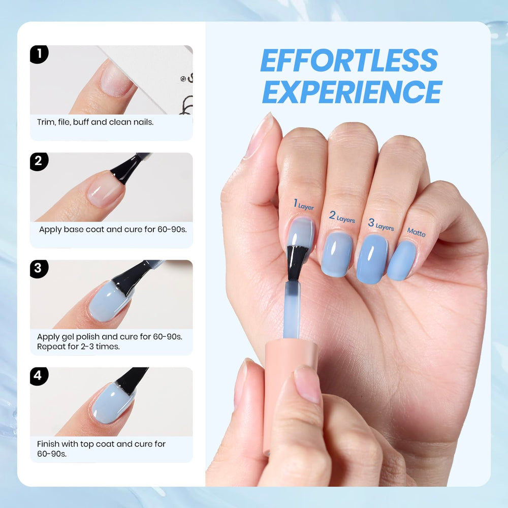 Beetles Blueberry Milk Jelly Gel Polish gift-ready package for her.