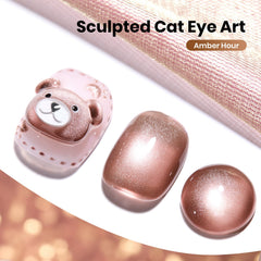 Beetles Brown Cat Eye with magnetic stick enables dramatic light-reflective effect