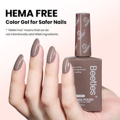 Beetles Brown Gel Polish brush applying smooth, streak-free color