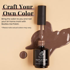 Beetles Brown Gel Polish on nails showing a glossy, salon-worthy finish.