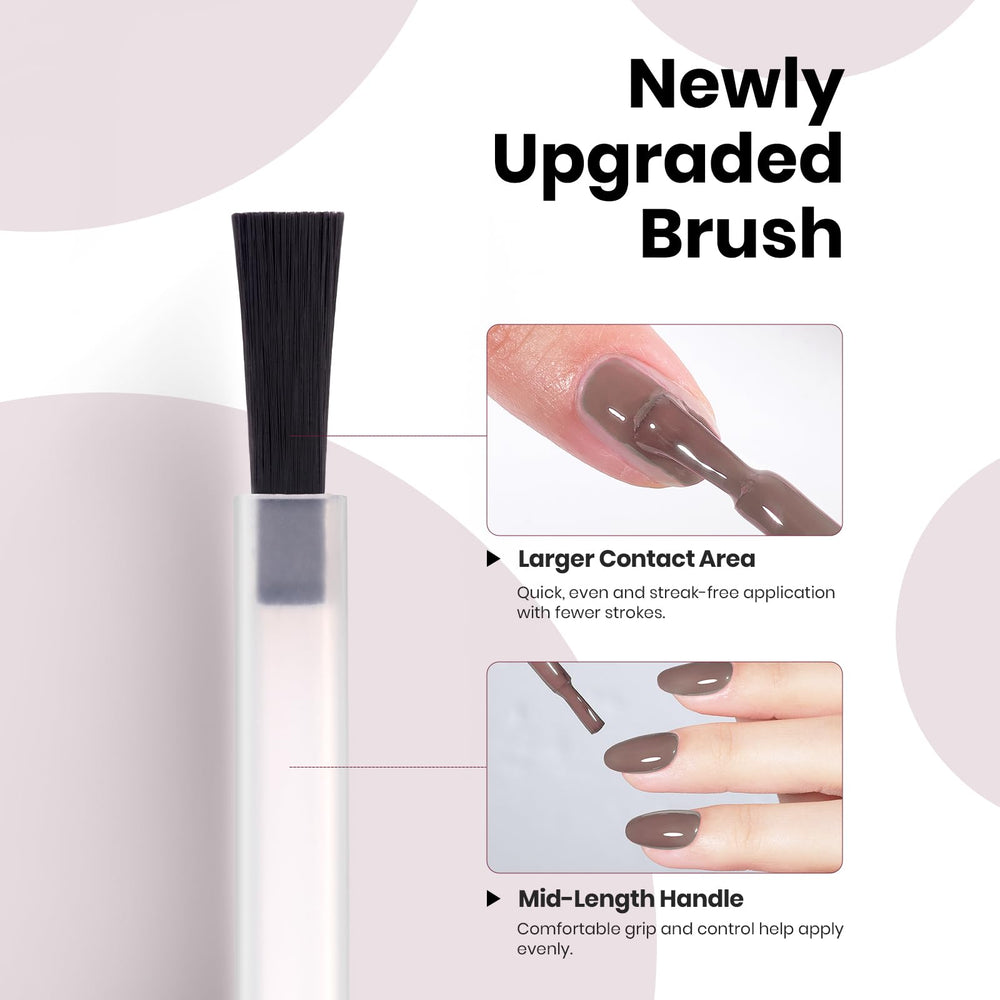 Beetles Brown Gel Polish on nails with a high-gloss lasting finish